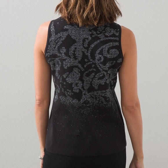 Chico’s Jacquard Ombre Scroll Print Tank and Cardigan Set Size L - Picture 5 of 16